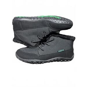 NEW Saguaro Barefoot Winter Boots EU 36 Black Minimalist Faux Fur Lined
